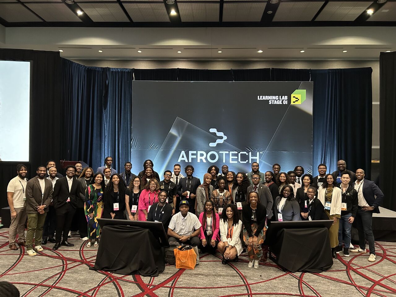 Nikki Lasley with the team at AfroTech